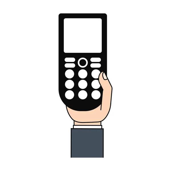 Cep telefonu el iletişim — Stok Vektör