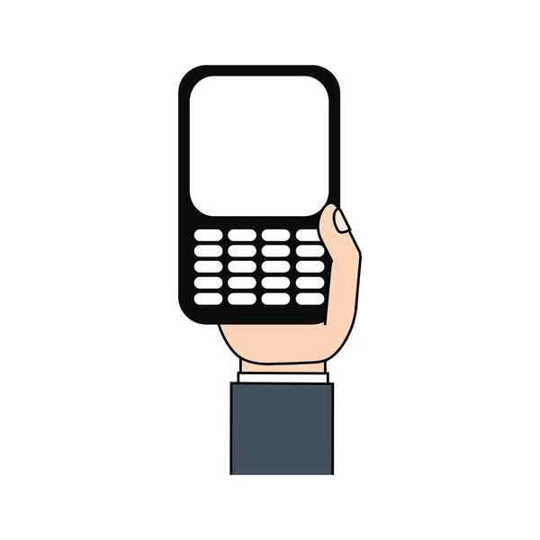 Telefone móvel na mão — Vetor de Stock