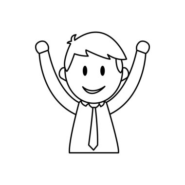 İşadamı girişimci çizgi film