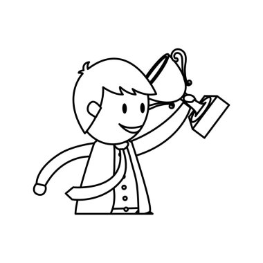 İşadamı girişimci çizgi film