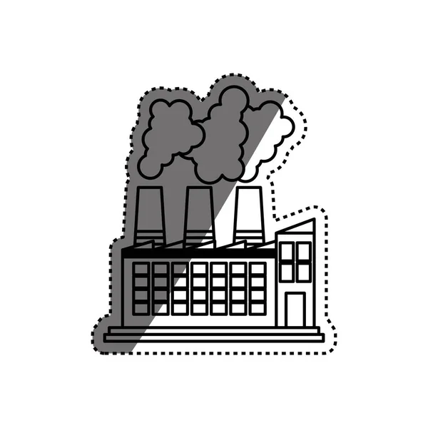 Gyári vagy ipari épület szimbólum — Stock Vector