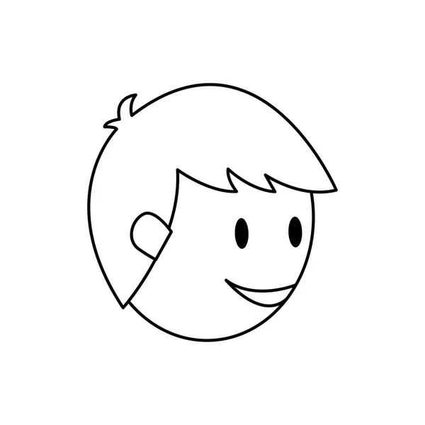 Homme visage dessin animé — Image vectorielle