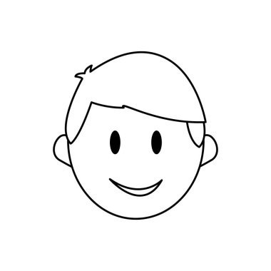 Adamın yüzü karikatür