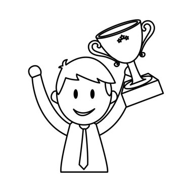 İşadamı girişimci çizgi film