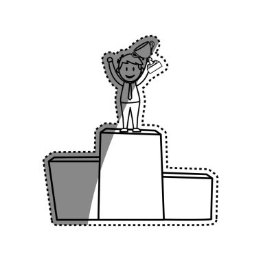 İşadamı girişimci çizgi film