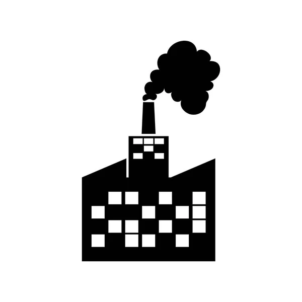 Továrny nebo průmyslu budova symbol — Stockový vektor