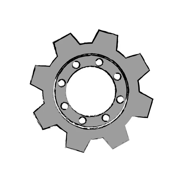 Gear industrial piece — Stock Vector