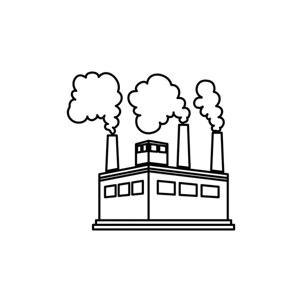 Gyári vagy ipari épület szimbólum — Stock Vector