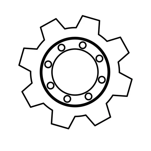 Gear industrial piece — Stock Vector