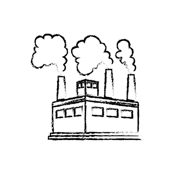 Κλάδο ή εργοστάσιο κτίριο σύμβολο — Διανυσματικό Αρχείο