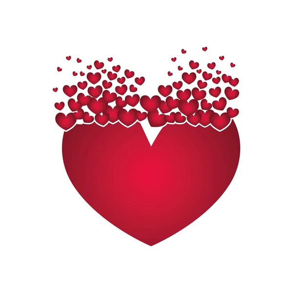 Coração e amor — Vetor de Stock