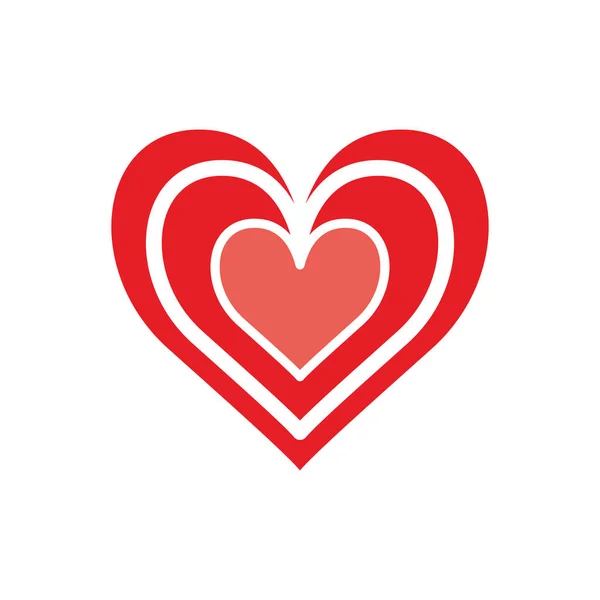 Corazón y amor — Vector de stock