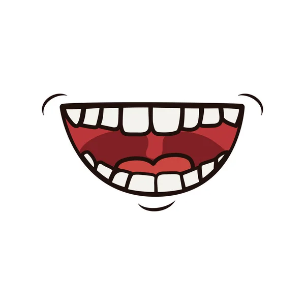 Mond lachen cartoon — Stockvector