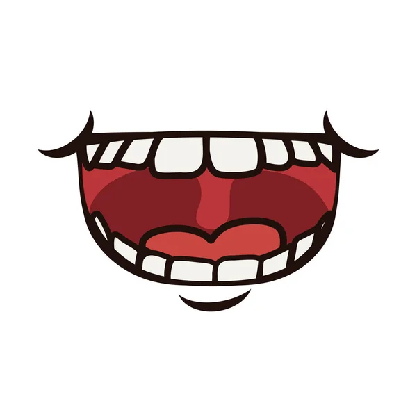 Mond lachen cartoon — Stockvector