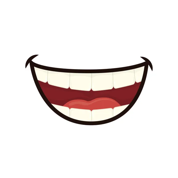 Mond lachen cartoon — Stockvector