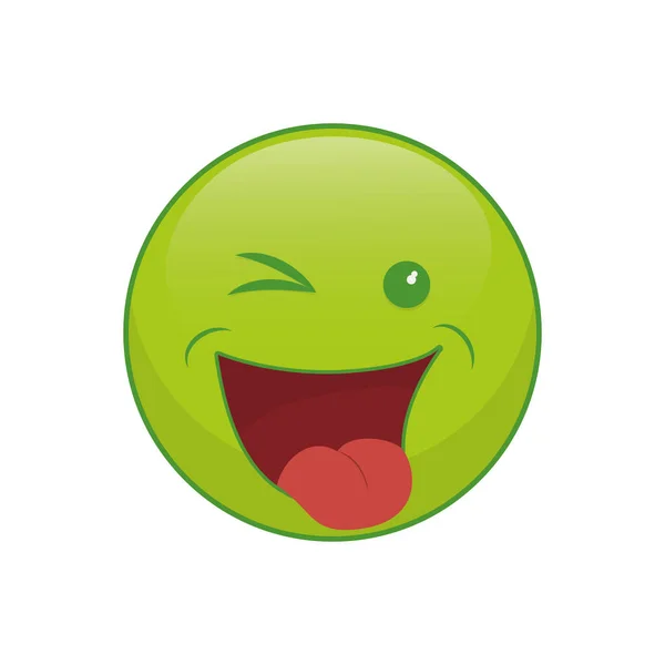 Roliga emoticon tecknad — Stock vektor