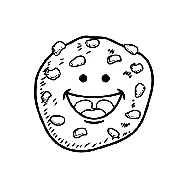 Divertida caricatura de galletas — Vector de stock