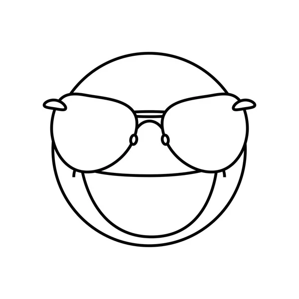 Divertido emoticono de dibujos animados — Vector de stock