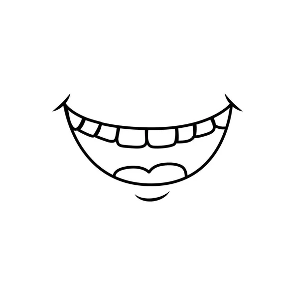 Mond lachen cartoon — Stockvector