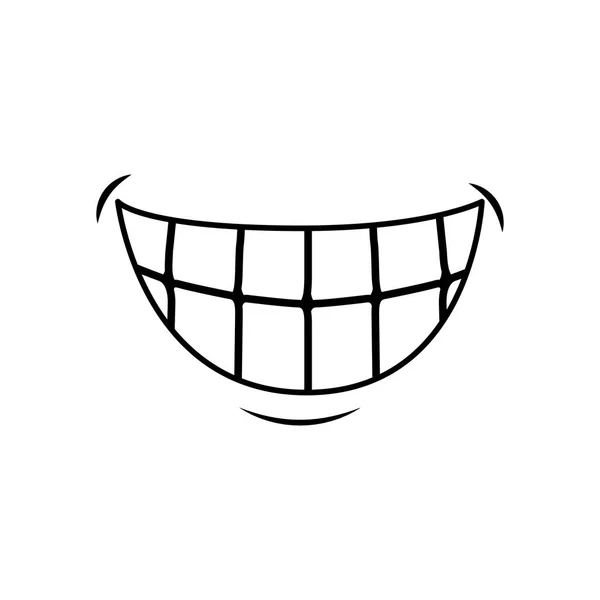 Bouche rire dessin animé — Image vectorielle