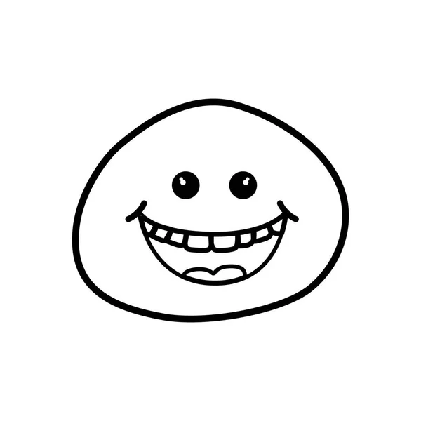 Divertido emoticono de dibujos animados — Vector de stock