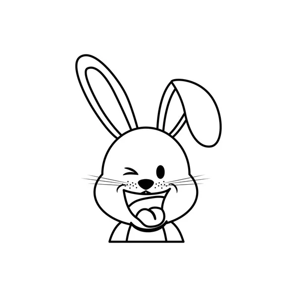 Roztomilý králičí karikatura — Stockový vektor