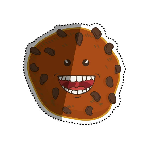 Divertida caricatura de galletas — Vector de stock