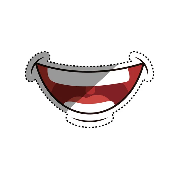 Mun skrattande tecknad — Stock vektor