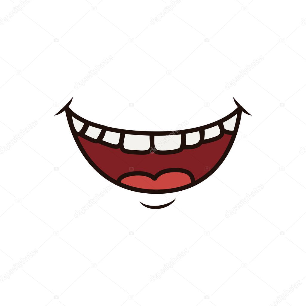 Mouth laughing cartoon — Stock Vector © djv #142052176