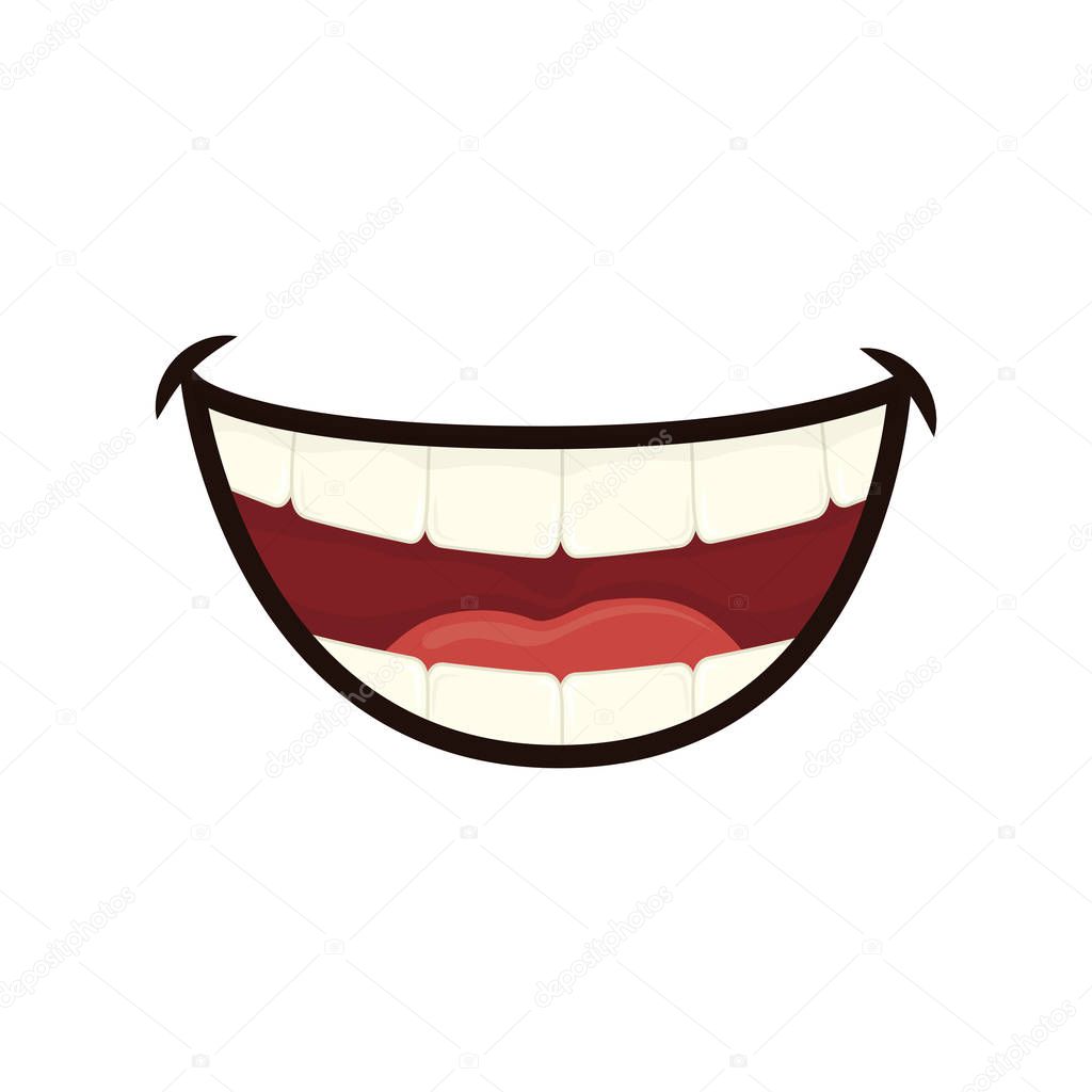 Mouth laughing cartoon