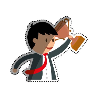 İşadamı girişimci çizgi film