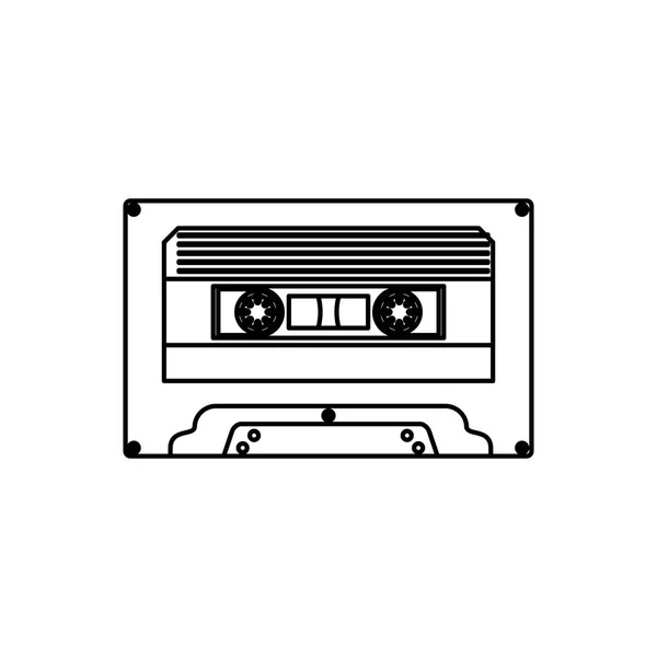 Dispositivo de música cassette — Vector de stock