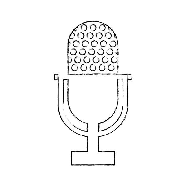 Microphone radio vintage — Image vectorielle