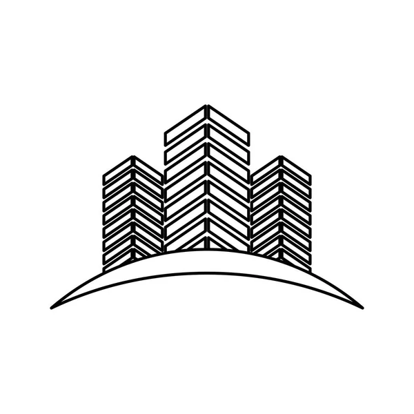 Stadens byggnader symbol — Stock vektor