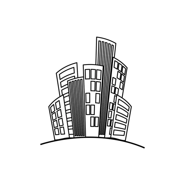 Символ городских зданий — стоковый вектор