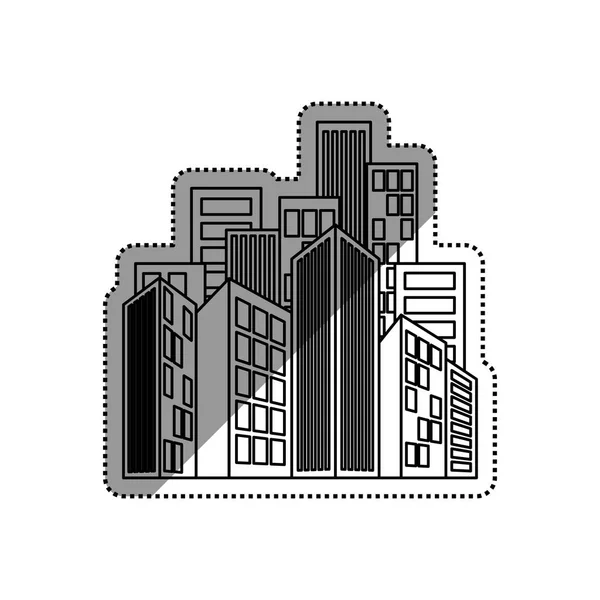 Simbolo edifici della città — Vettoriale Stock