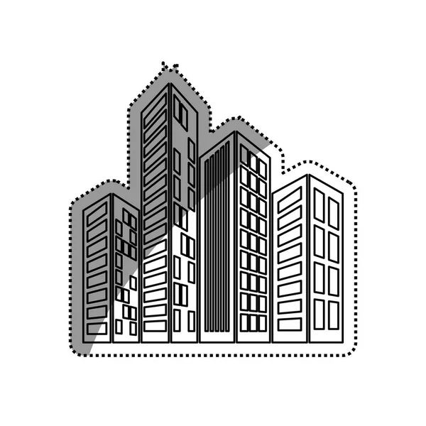 Symbol für städtische Gebäude — Stockvektor