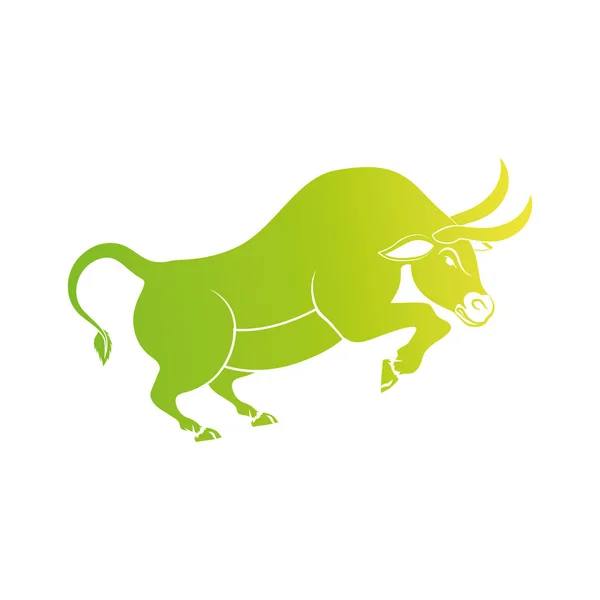 Bull simbolo del mercato azionario — Vettoriale Stock