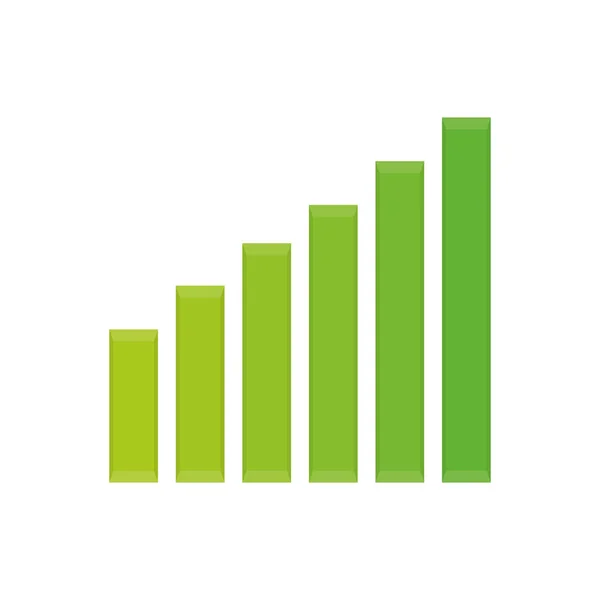 Statistieken bars groeien — Stockvector