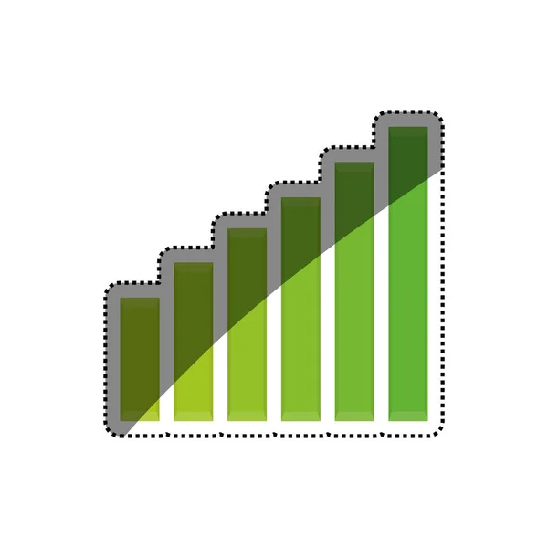 Barres statistiques en croissance — Image vectorielle