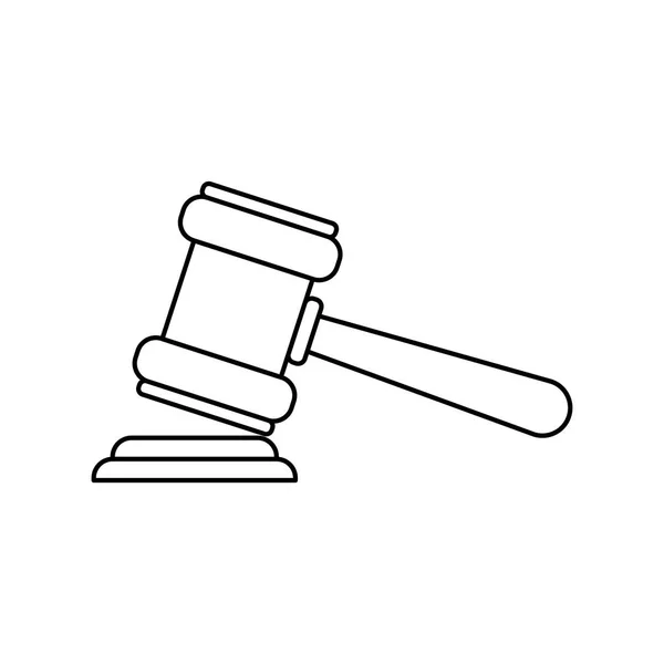 Правосуддя молотка ізольовані — стоковий вектор