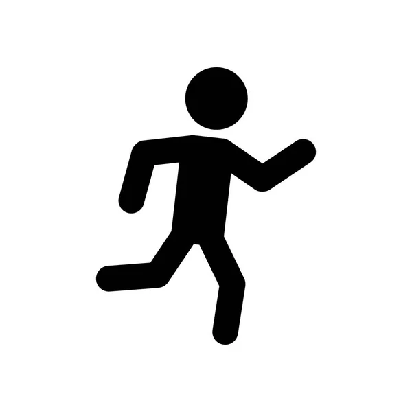 Man loopt pictogram — Stockvector