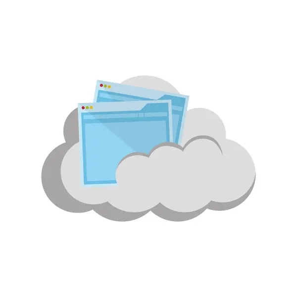 Cloud computing-technologie — Stockvector