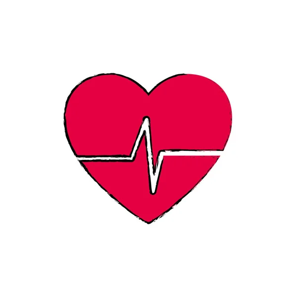 Symbol srdce zdravé — Stockový vektor