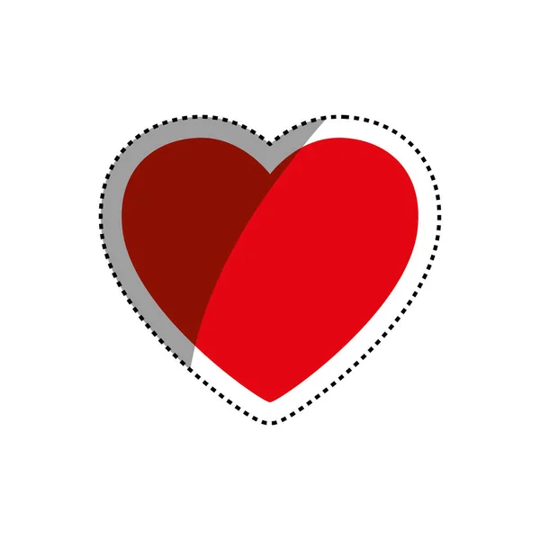 Simbolul sănătos al inimii — Vector de stoc