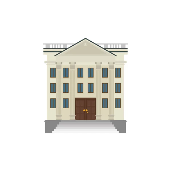 Τράπεζα κτίριο σύμβολο — Διανυσματικό Αρχείο