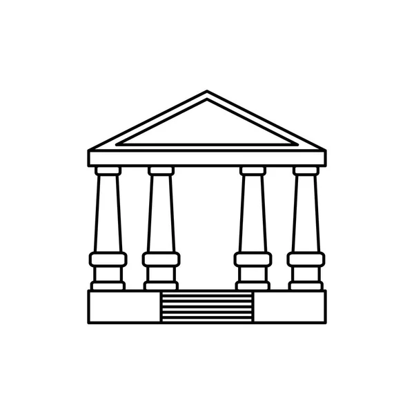 Bank gebouw symbool — Stockvector