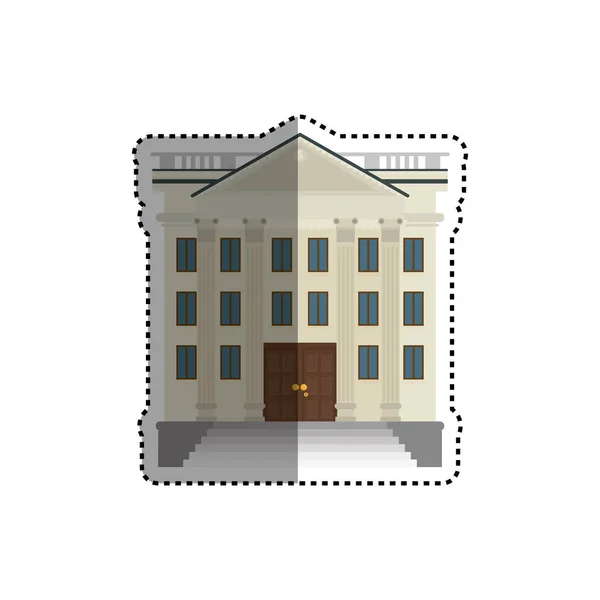 Símbolo del edificio del banco — Vector de stock