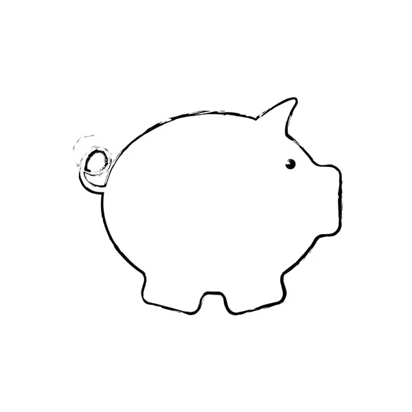 Piggy economizando dinheiro —  Vetores de Stock