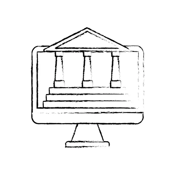 Символ будівлі банку — стоковий вектор